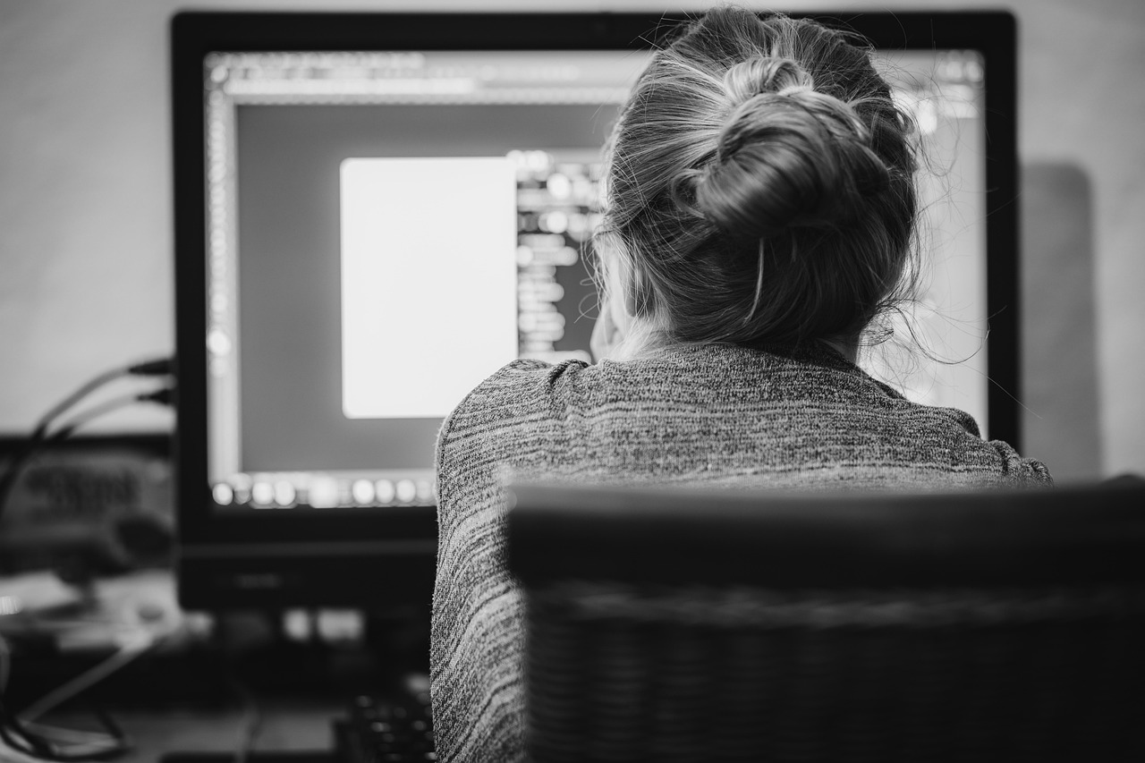 Designer working on a computer